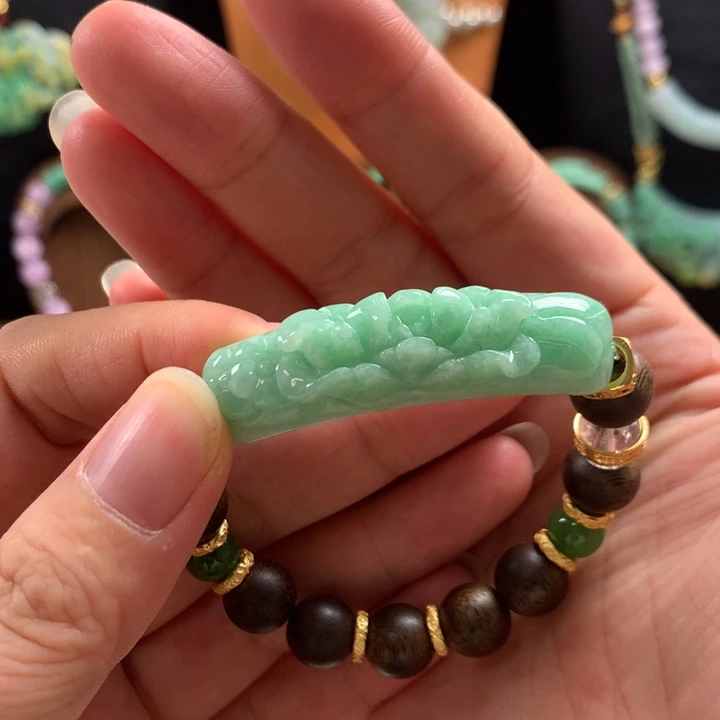 翡翠未镶嵌手链手串