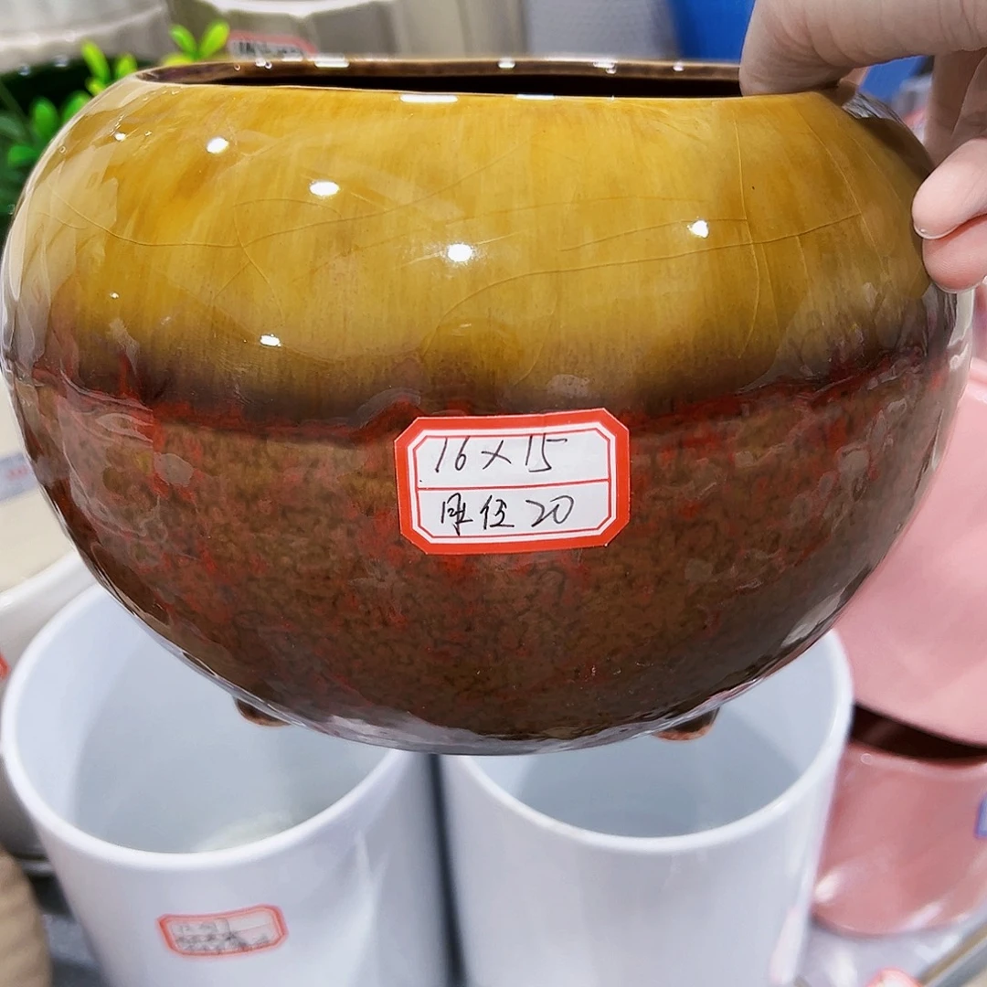 外贸尾单陶瓷花盆凑单10米包邮