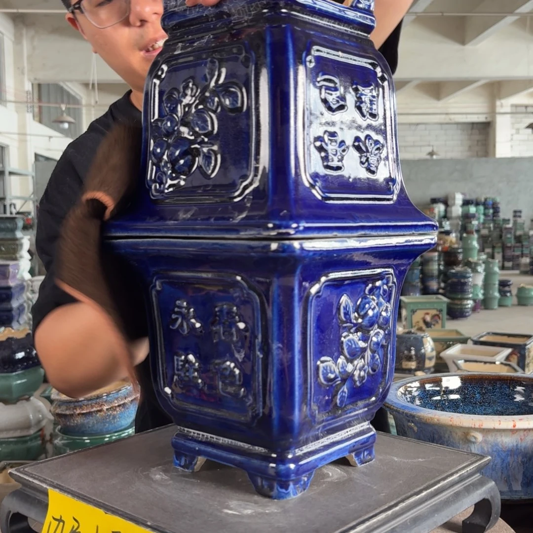 *****。一风堂石湾花盆 内17^17