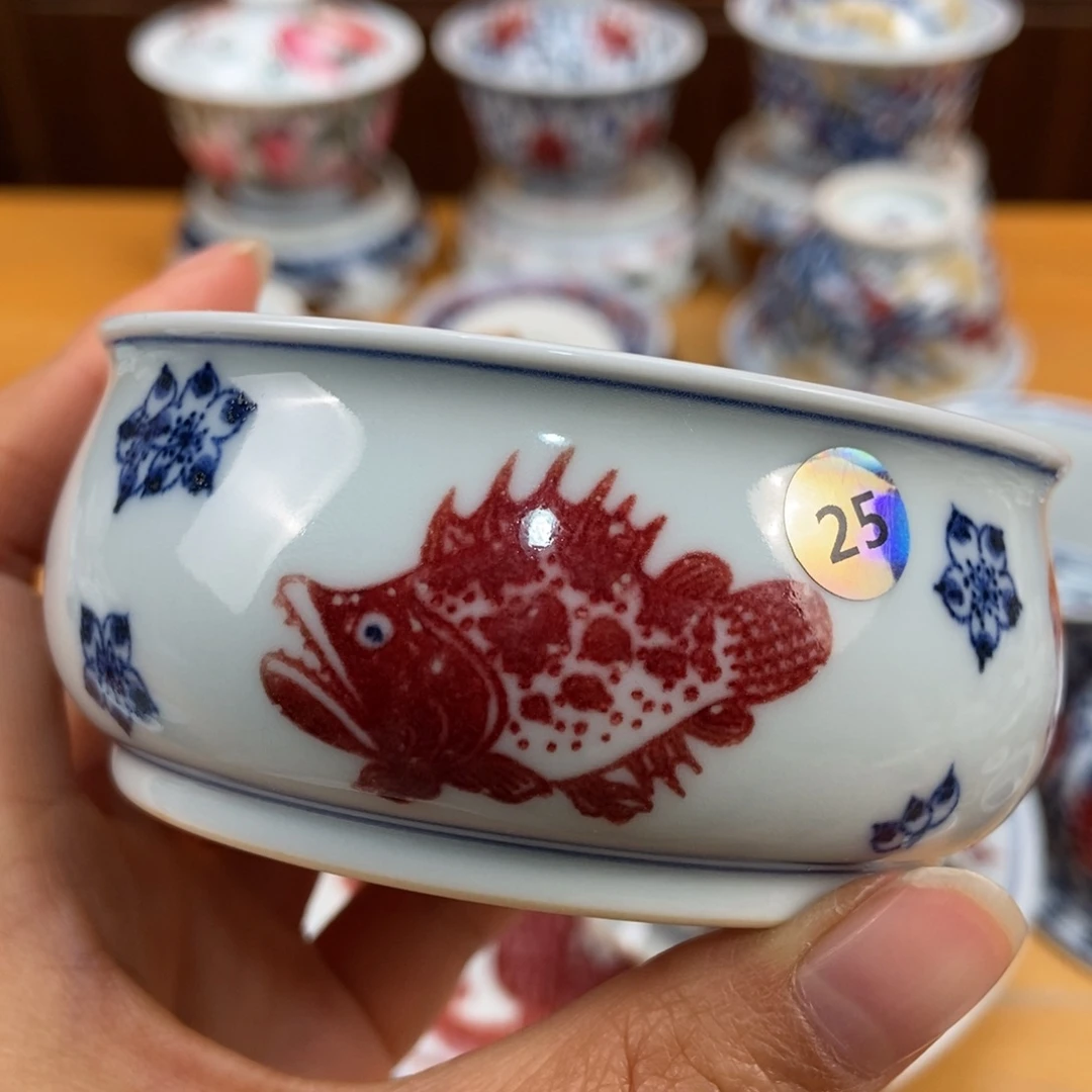 手绘现代茶具非古董用****6