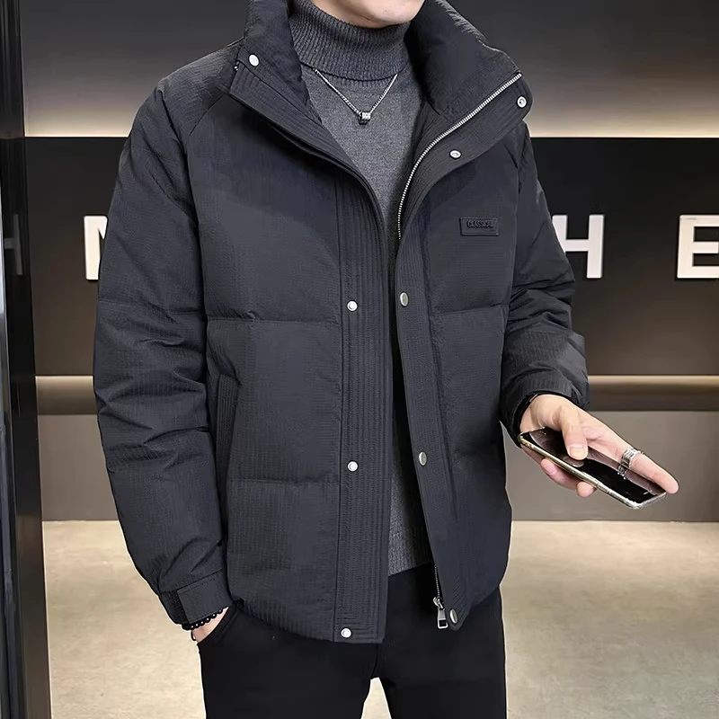 轻奢痞帅男装2025新款羽绒服男款冬季美式休闲加厚保暖宽松外套潮