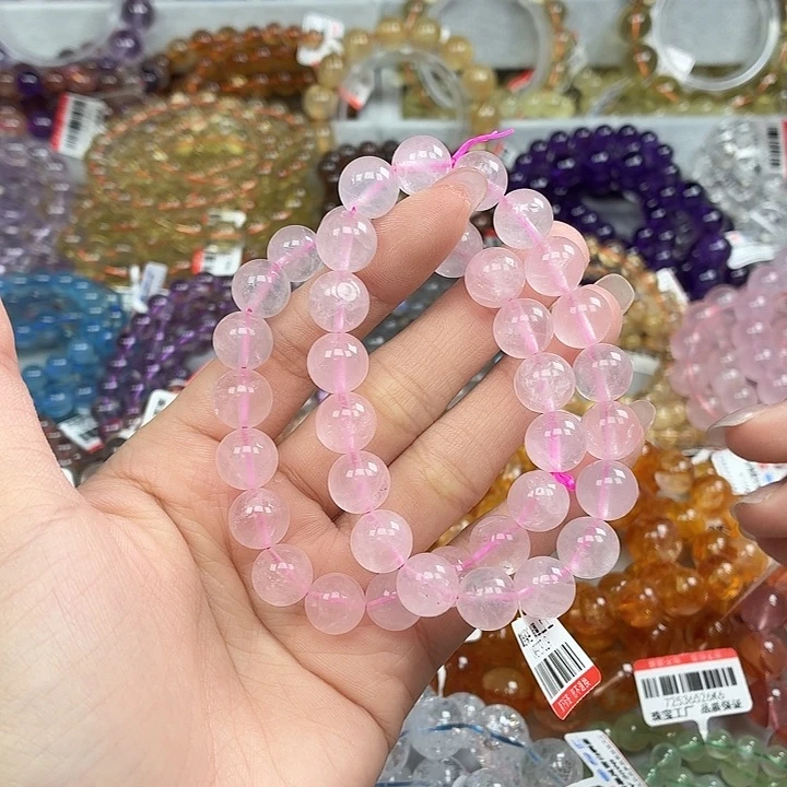 水晶手链未镶嵌福利款卡10粉水晶