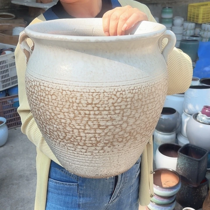 紫砂茶碗白泡泡口径25*25
