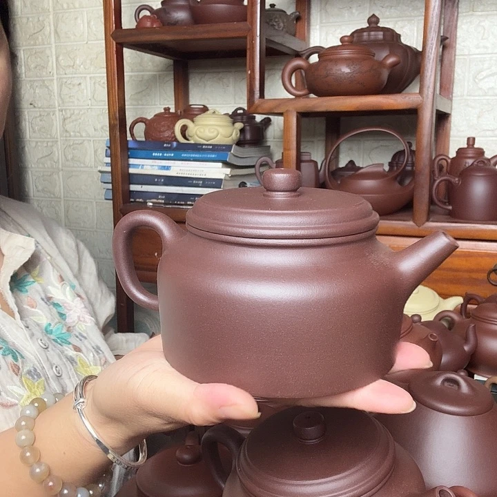 大***鱼茶壶紫砂大德钟500cc半手工