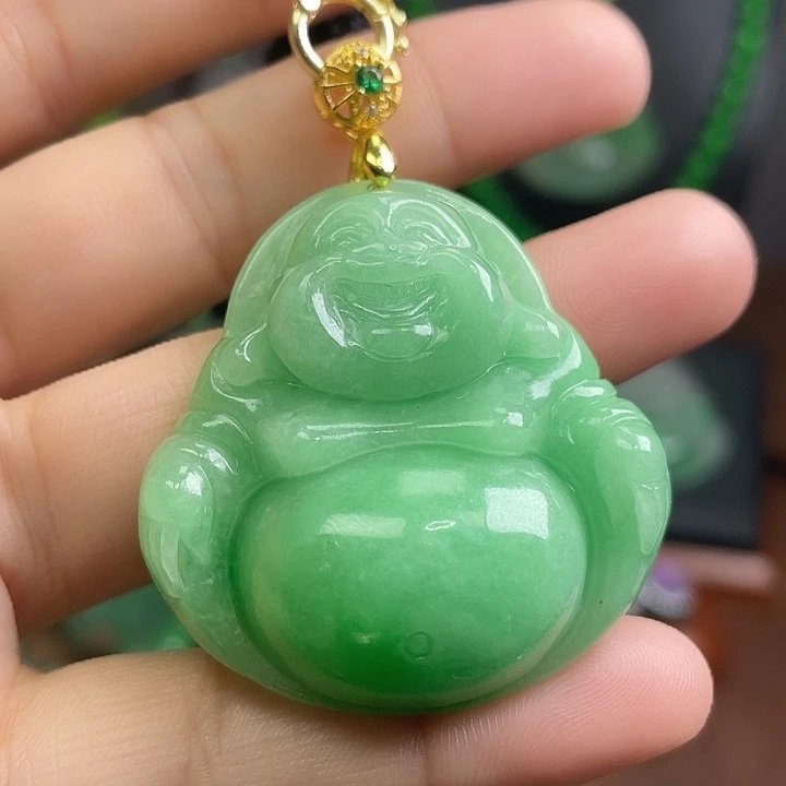 翡翠未镶嵌吊坠(赠链)