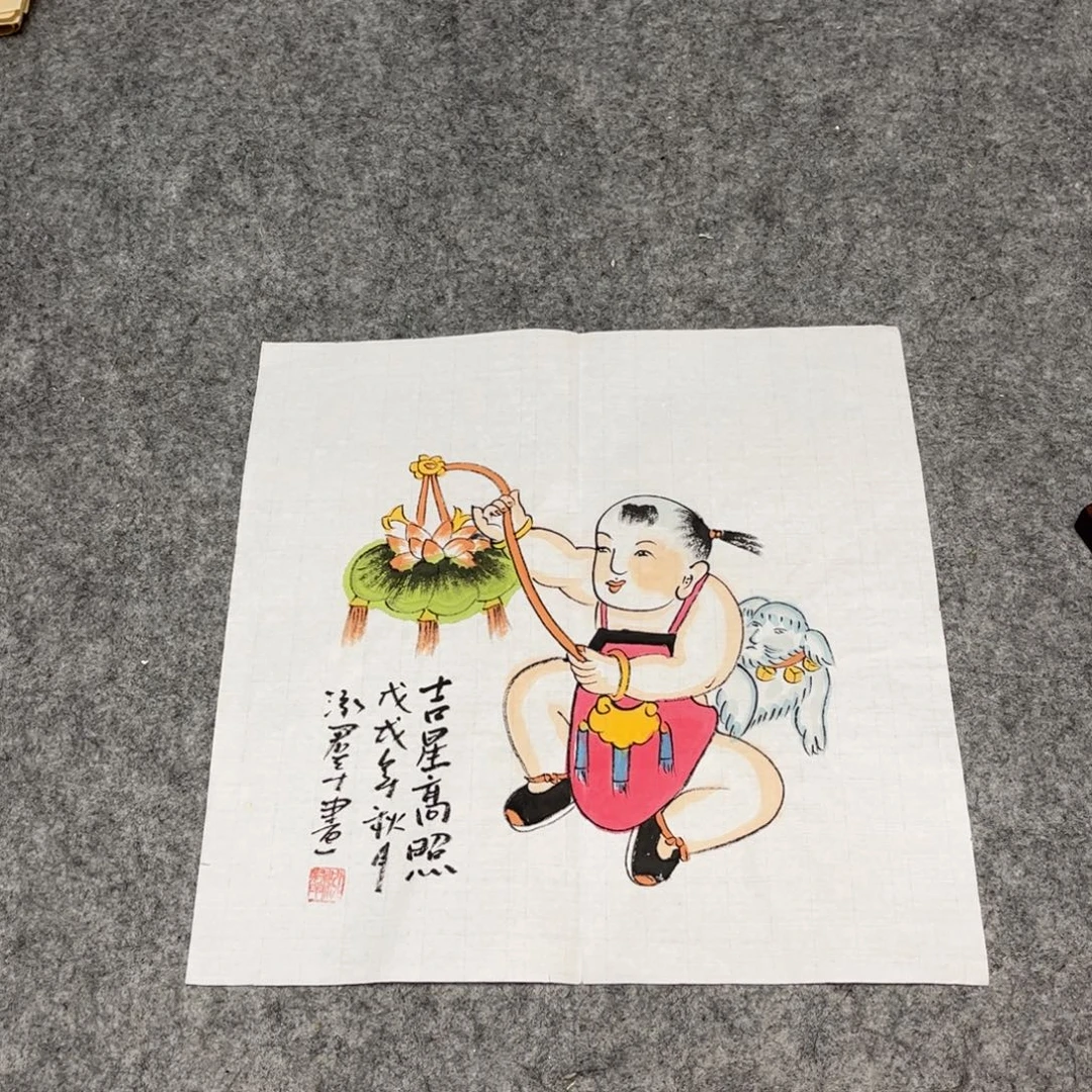 国画纯手绘无边框作品