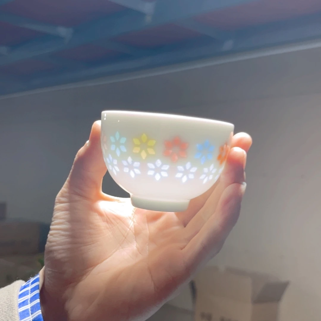 陶玲珑五彩小茶杯