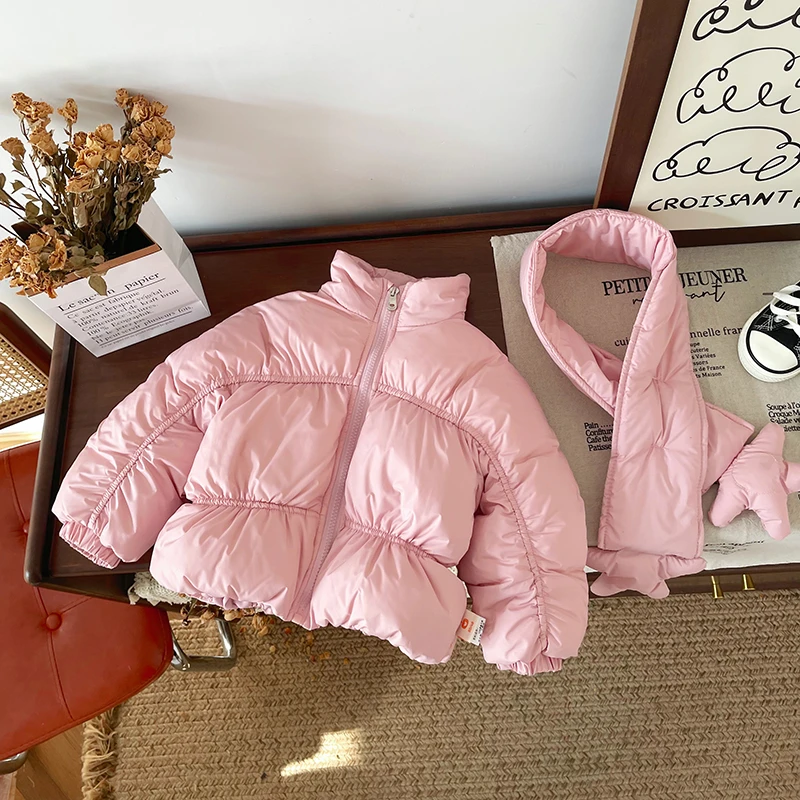 【现货】DW246967冬季新款儿童羽绒服女童洋气外套90白鸭绒保暖