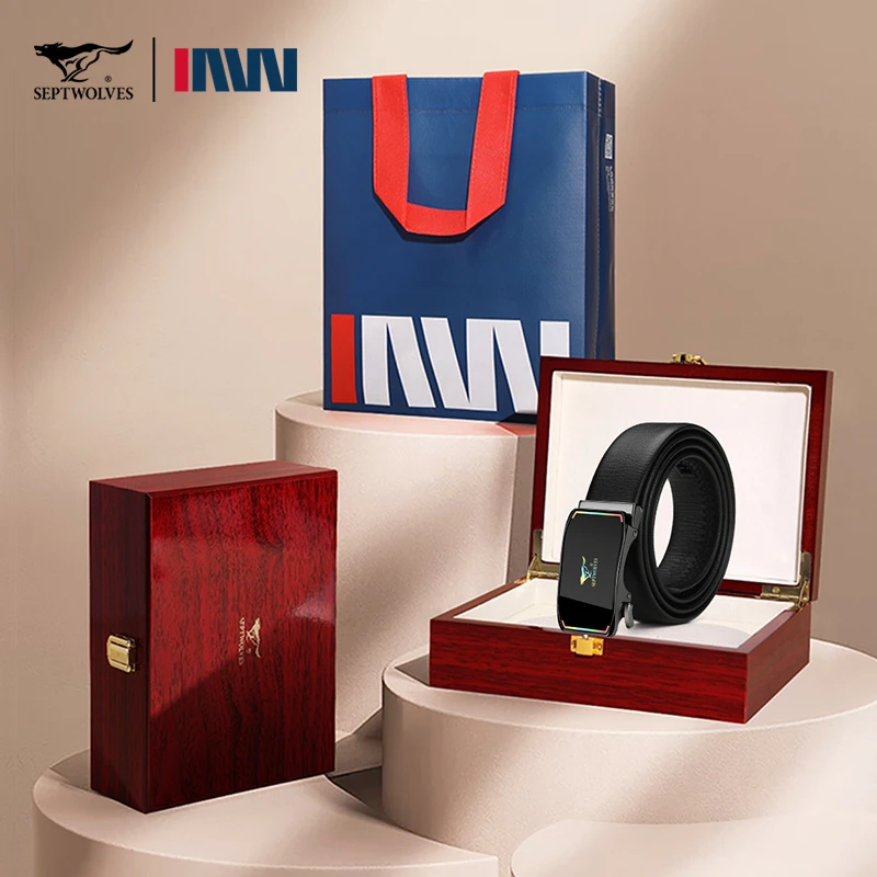 七匹狼皮带男士2025新款牛皮腰带生日礼物送男友爸爸高档裤带礼盒