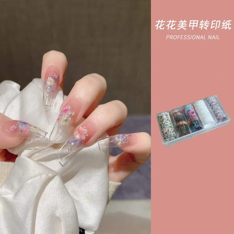 KaSi美甲花花转印纸花花小清新花朵图案指甲装饰气质2025新款