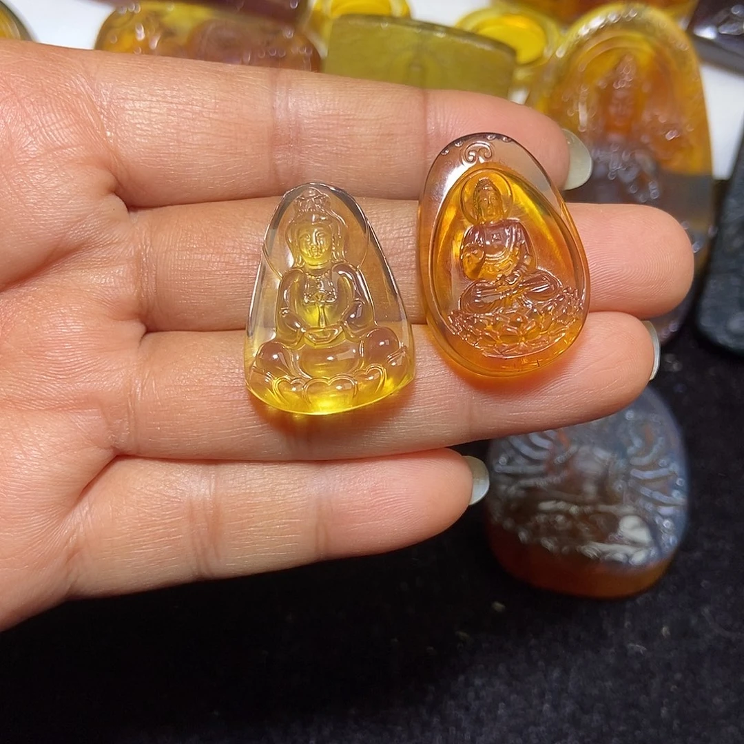 琥珀未镶嵌颈饰缅甸天然琥珀吊坠