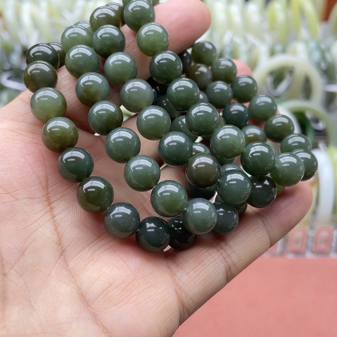 和田玉未镶嵌手链卡10拍一发一