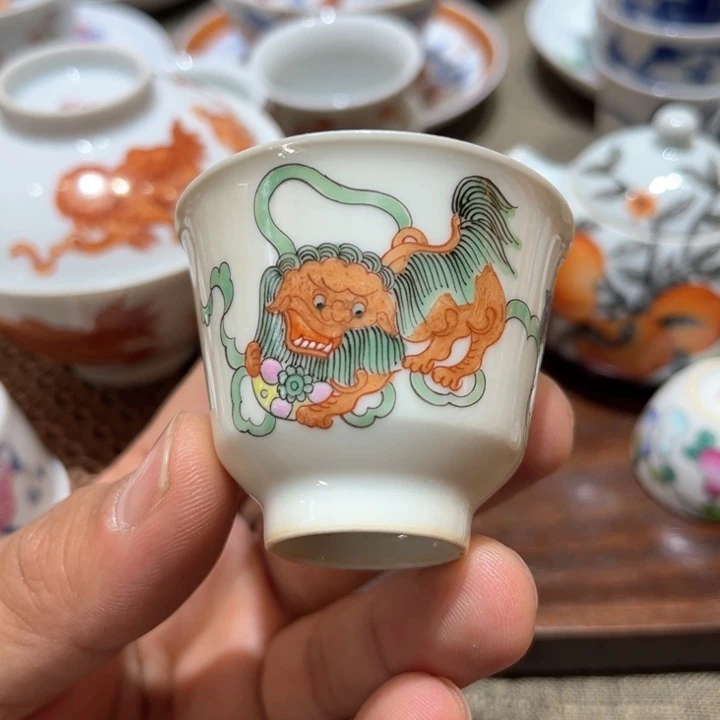 纯手绘精品盖碗杯