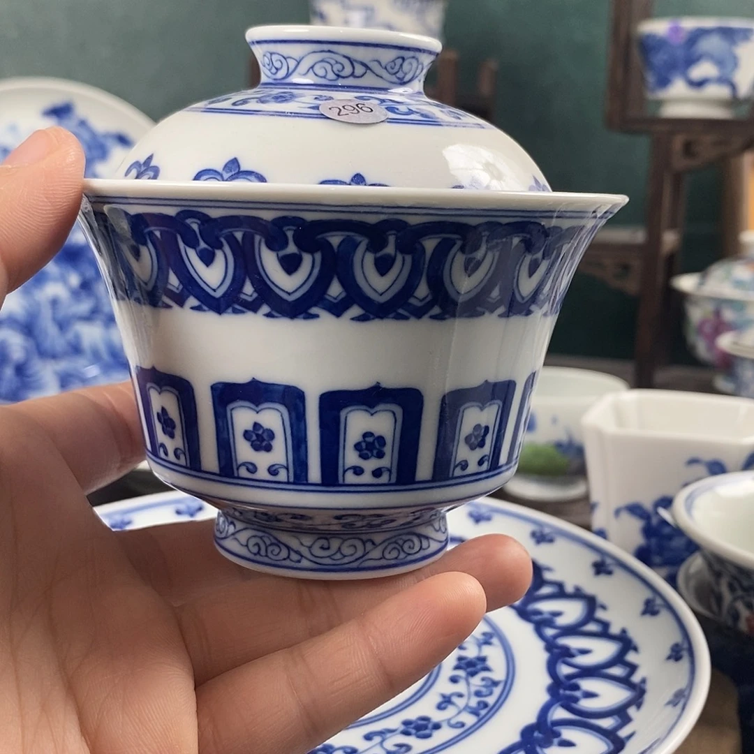 瓷片景德镇手绘青花茶器296