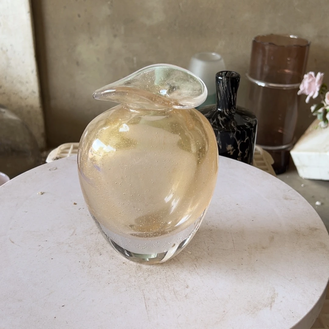弘扬琉璃花器微瑕高度18