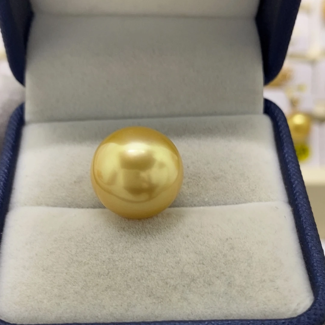 海水珍珠裸珠15mm南洋金珠裸珠