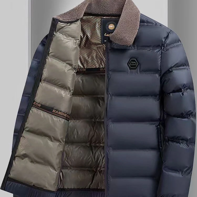 冬季翻领加厚棉服保暖外套