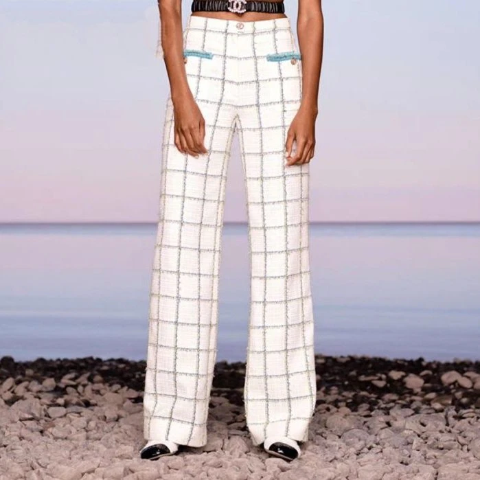 未使用 Chanel/香奈儿 汤/P232500206/长裤 白色 38