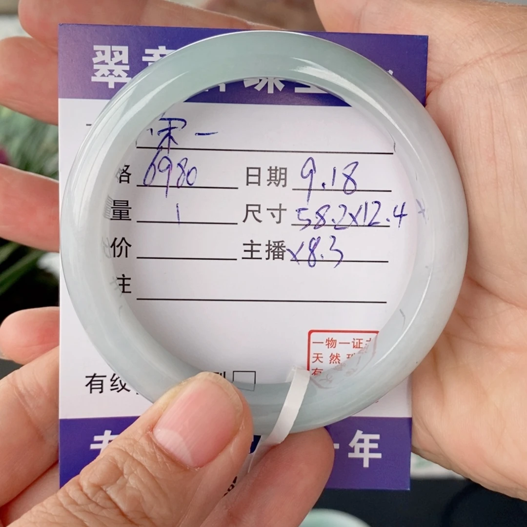 宋***一未镶嵌手镯翡翠9号