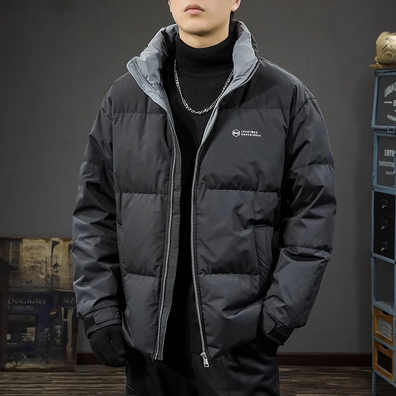 MR.MUDI/穆迪先生2025冬季新款鸭绒羽绒服男短款立领保暖外套宽松