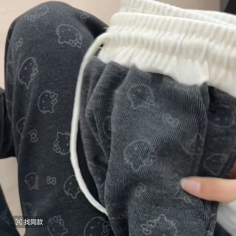 产后可穿无托腹阔腿裤子女2025年时尚孕妇裤宽松显瘦直筒裤拼接裤