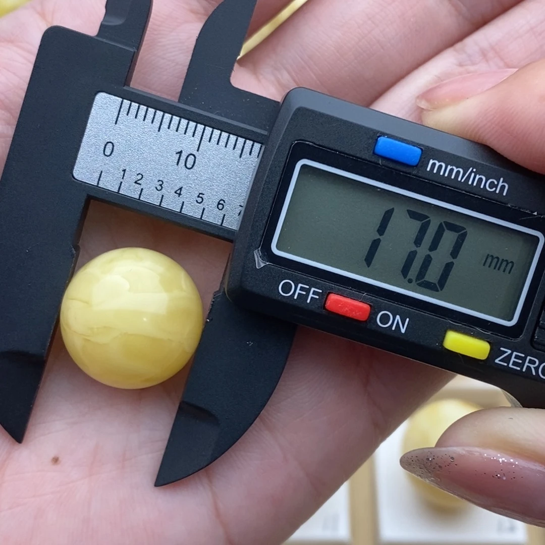 裸石蜜蜡9K金镶嵌浓蜡飘花珠子