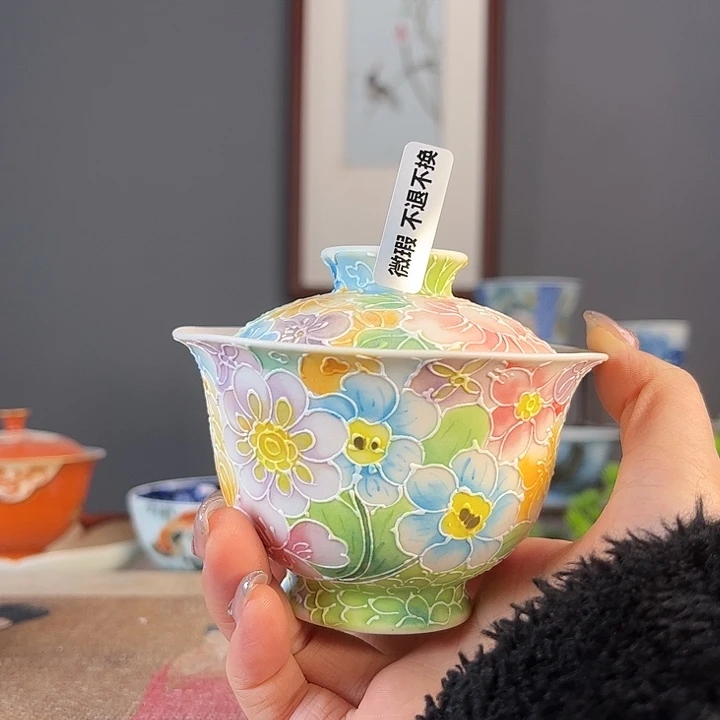 摆件?**哲景德镇陶瓷茶杯多人