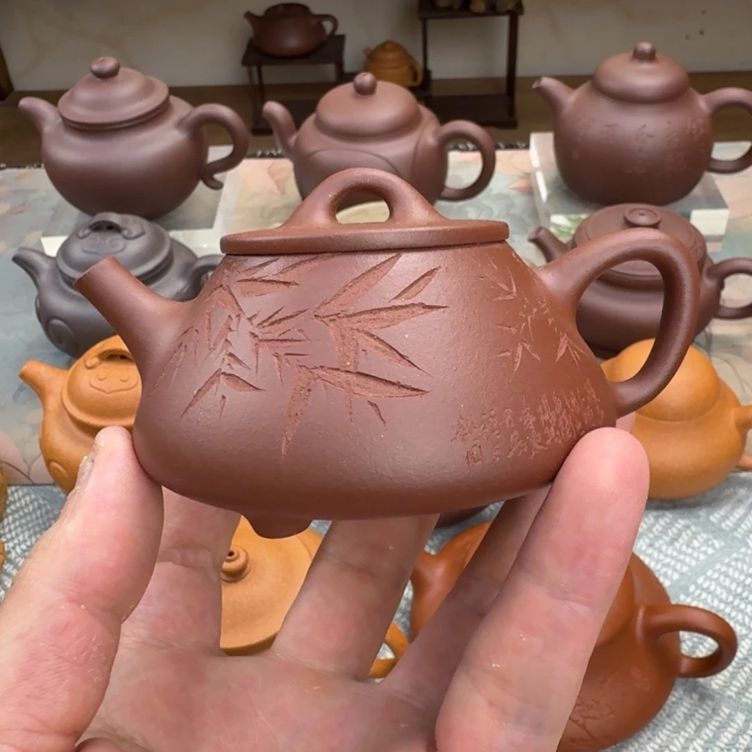 茶壶紫砂勇瓢 紫泥 130cc