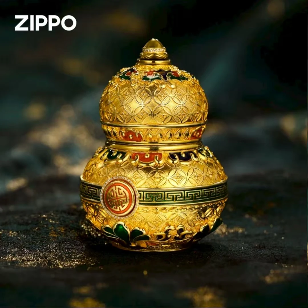 ZIPPO/之宝 【福禄似海 】镀金花丝 防风打火机葫芦摆件DYX1H1F1