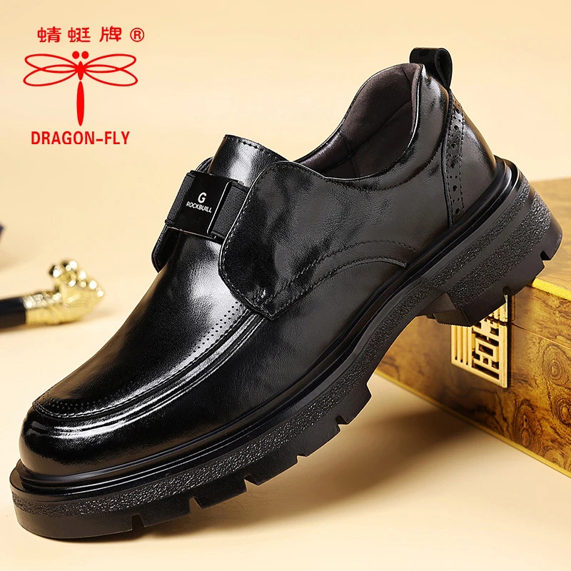 蜻蜓牌正品男士皮鞋男款2025新款爆款鞋子男款秋冬季休闲皮鞋男士
