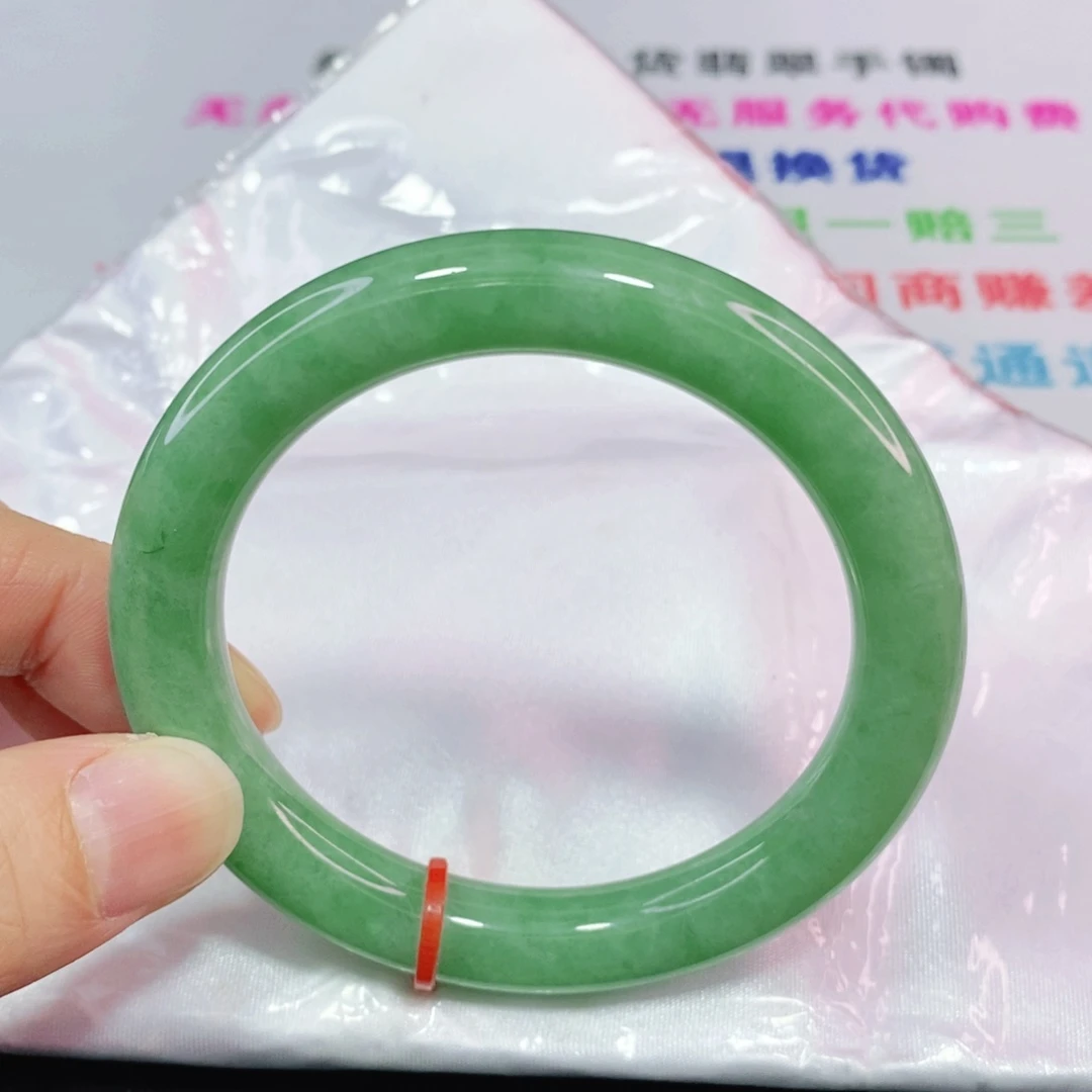 未镶嵌手镯翡翠55圈口圆条