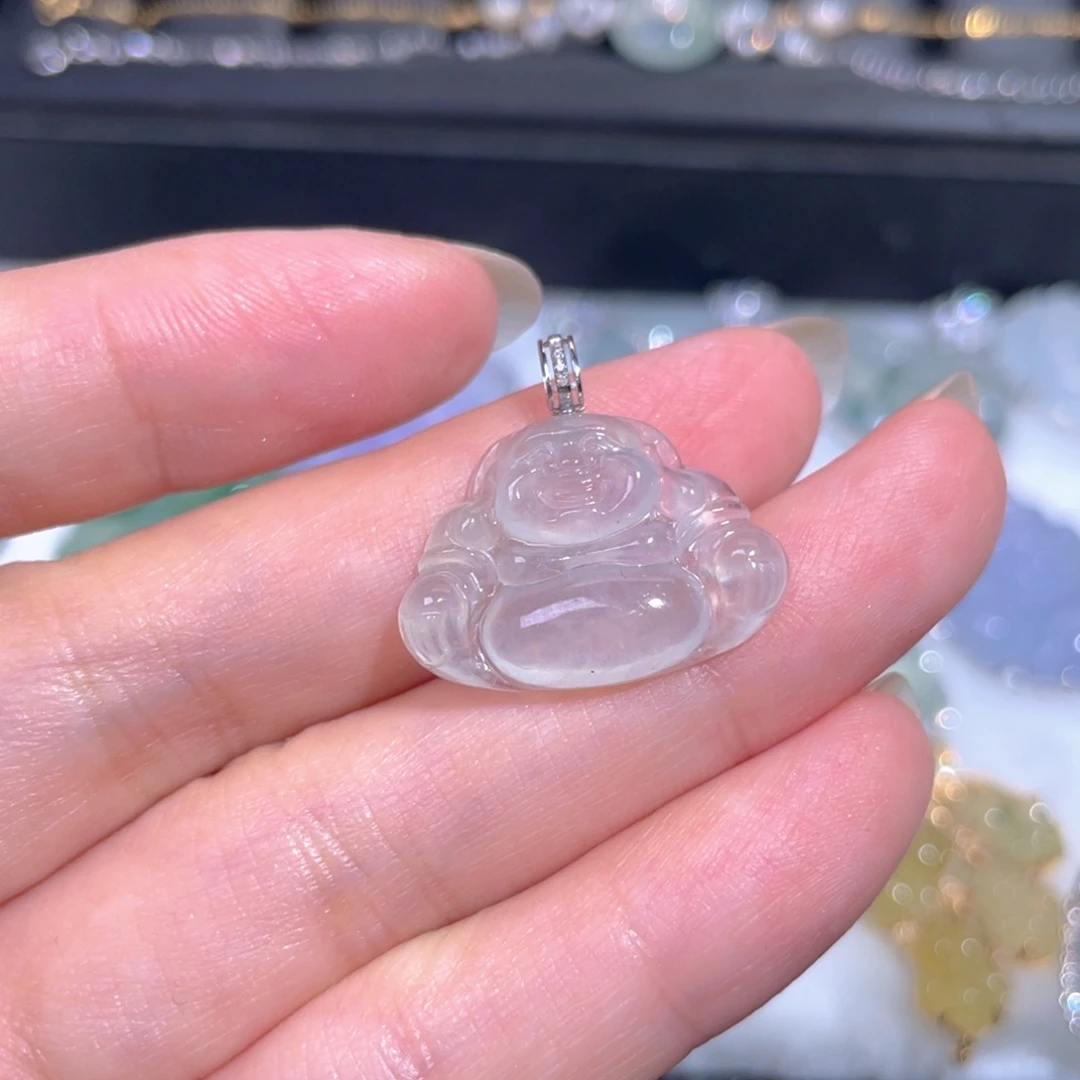 颈饰18K金镶嵌翡翠翡翠