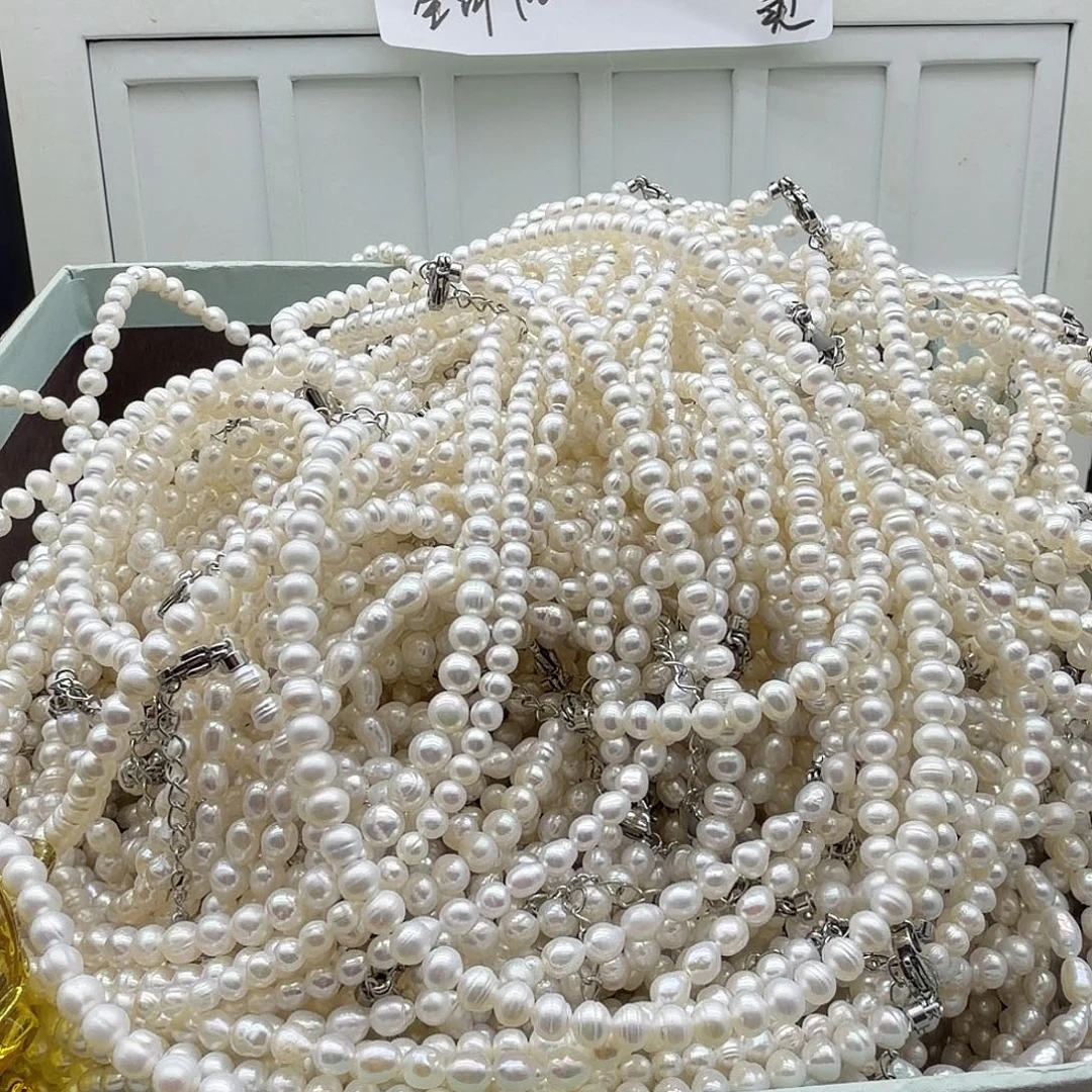 淡水珍珠颈饰合金