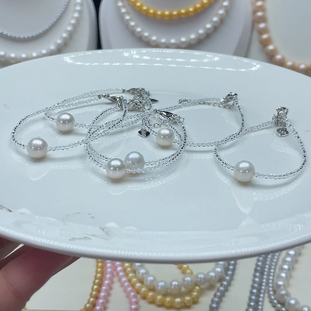 淡水珍珠手绳合金