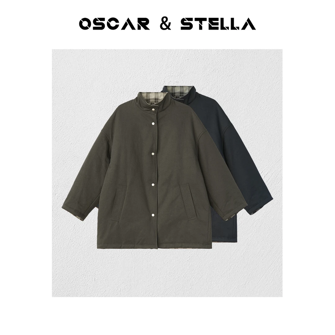 OSCAR&STELLA【墨云】立领两面穿宽松加厚外套女41-25258
