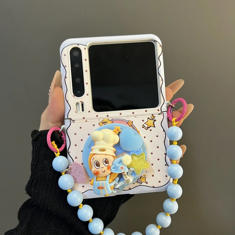 日韩可爱波点蜡烛星星人适用华为purax典藏版手机壳pocket2皮纹护