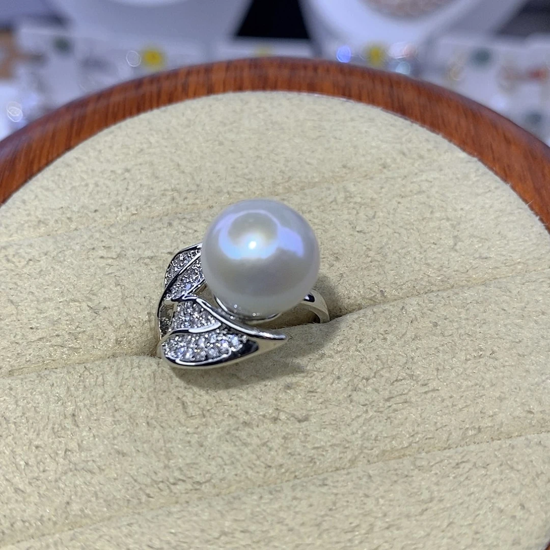 淡水珍珠戒指合金