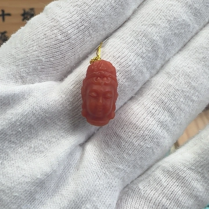南红玛瑙21观音佛首w未镶嵌