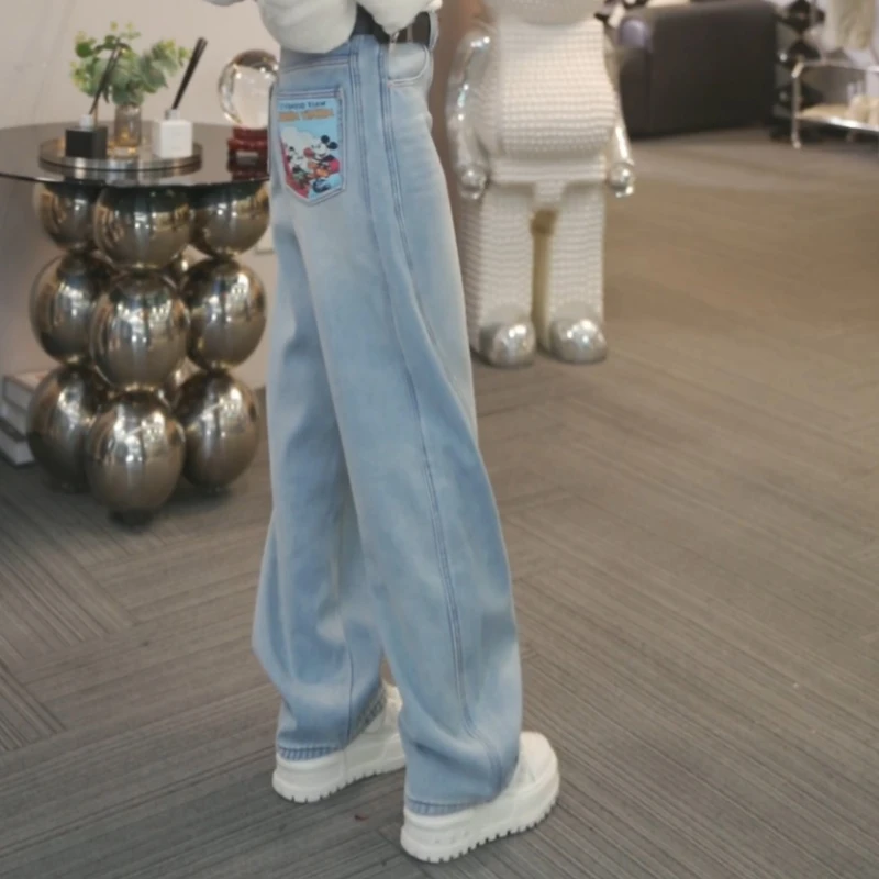 2025冬季新款时尚百搭洋气加绒休闲牛仔裤LK2507921
