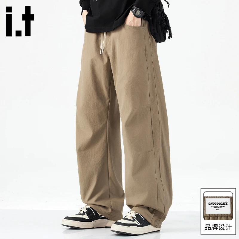 it :CHOCOOLATE美式复古休闲裤男士春秋痞帅潮流宽松百搭直筒长裤