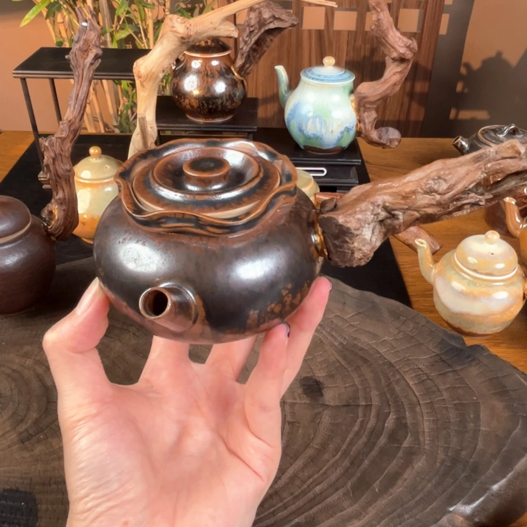 景德镇纯手工柴烧手工小壶