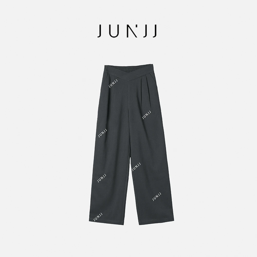 亦雯【设计感休闲裤阔腿裤】秋季百搭休闲设计款女裤