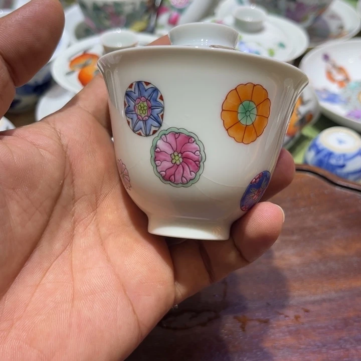 纯手绘精品盖碗杯