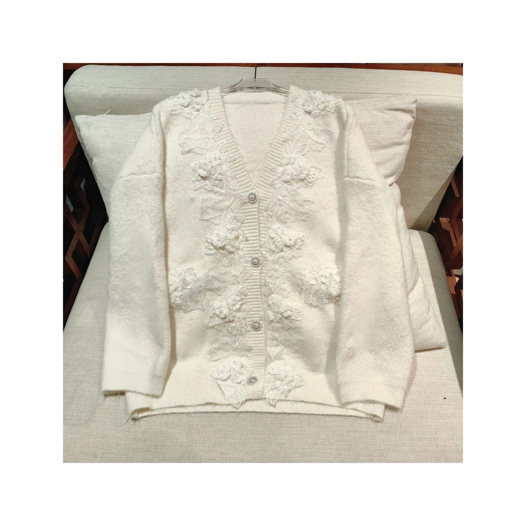 25461613【摩卡奶茶】手工花朵软糯舒适保暖高级外套