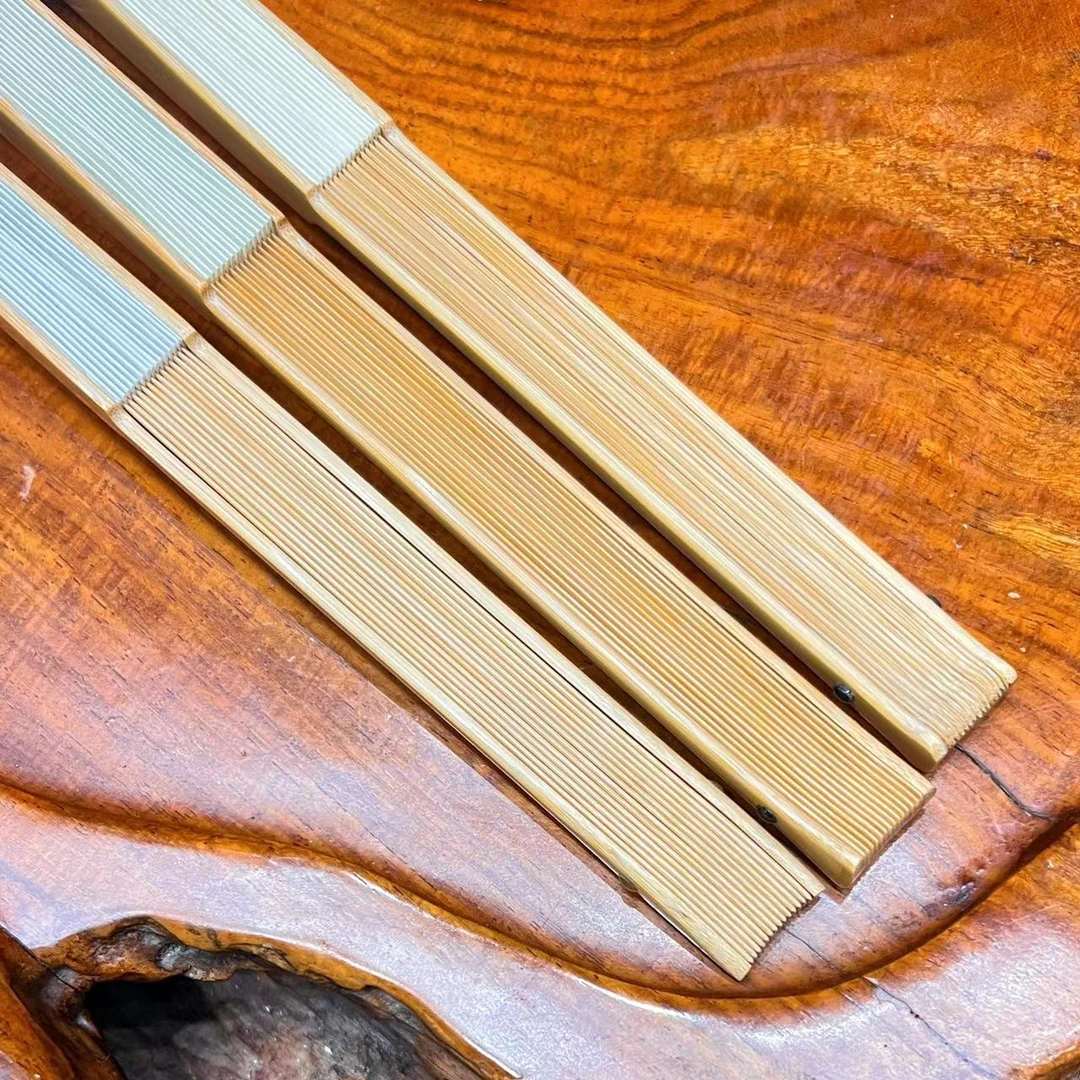 张仕鹏手制 9.5寸玉竹 文玩苏扇 默认不粘扇面