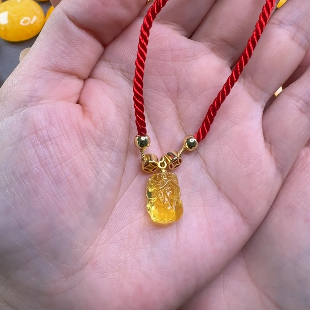 蜜蜡毛衣链未镶嵌