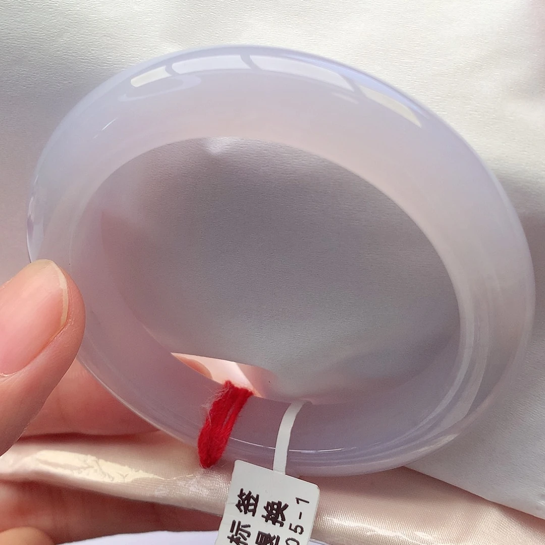未镶嵌手镯翡翠54-55圈口粉冰白樱花粉主播力推