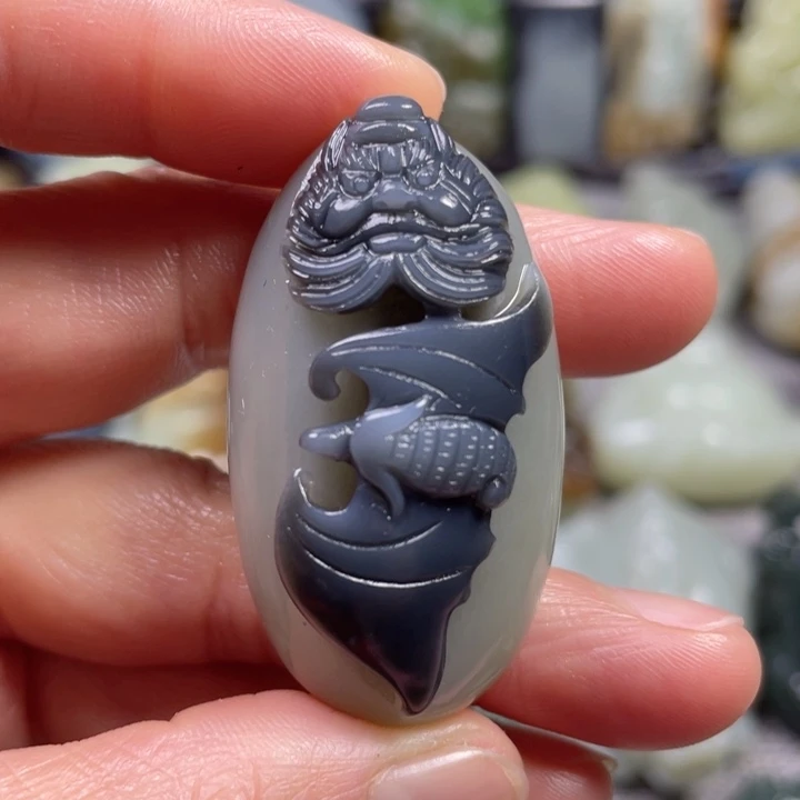 和田玉未镶嵌挂件