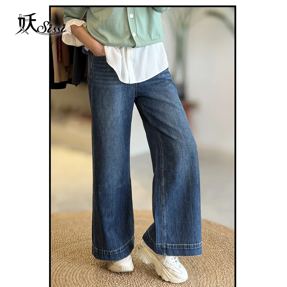 G 25AW甄选高支棉阔腿牛仔裤