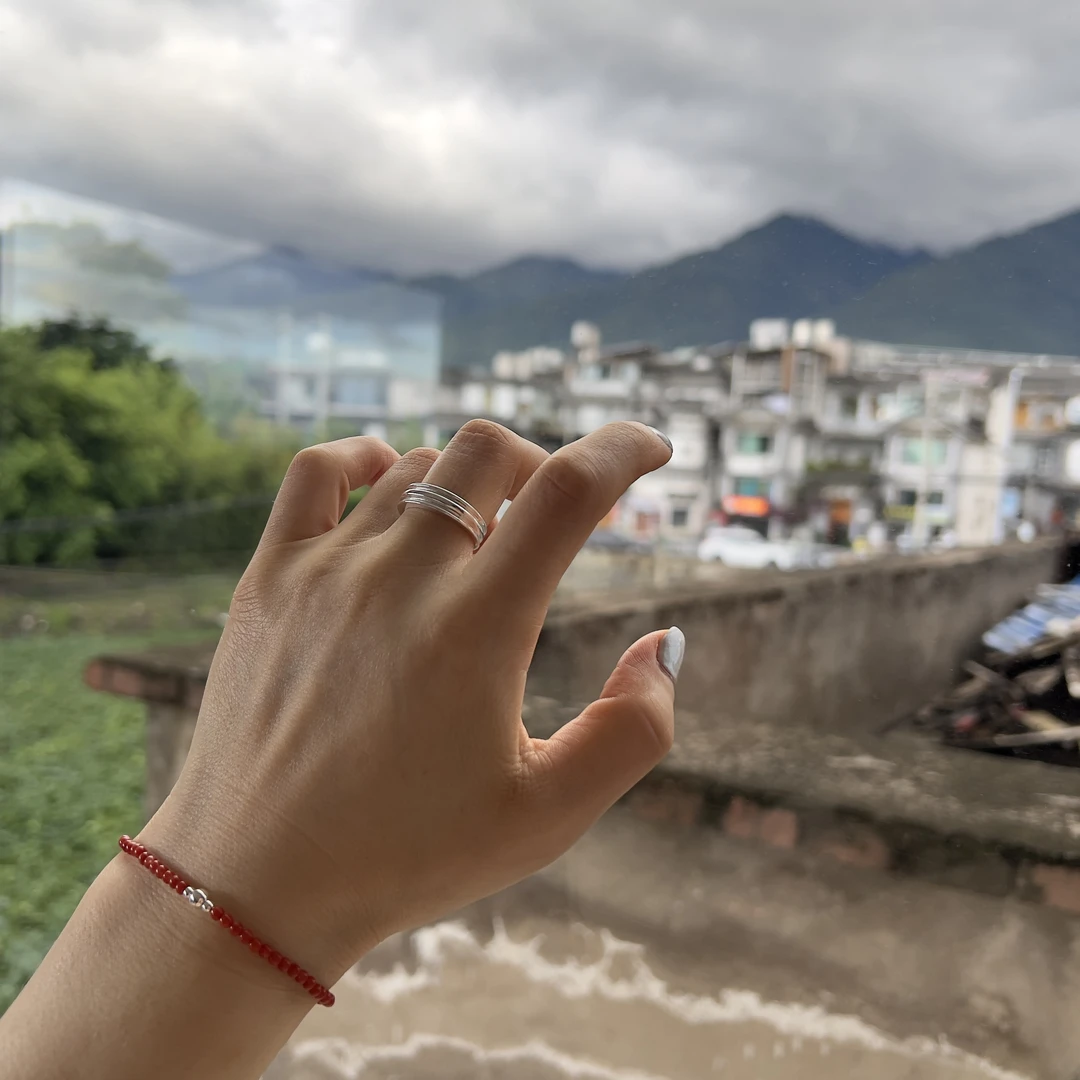 925银戒指 925银 吉应戒指 时尚潮流 新款 开口戒指  酷酷哒